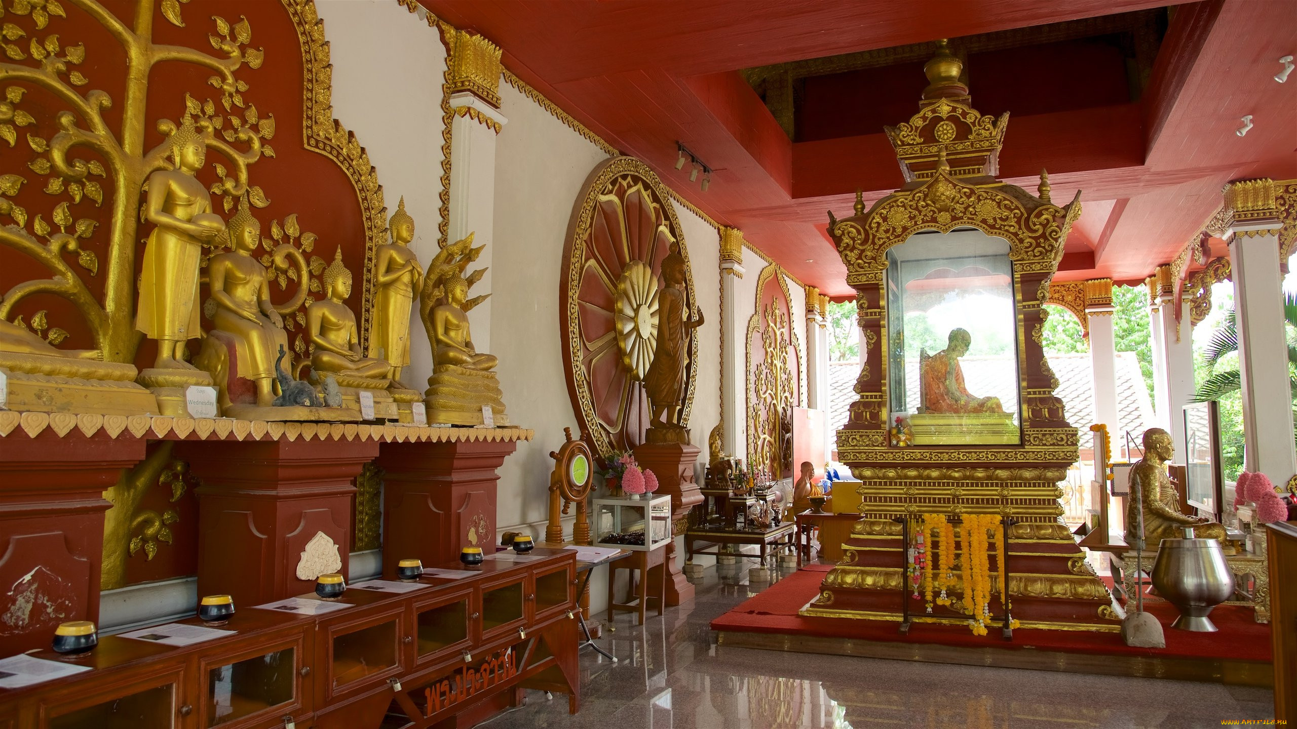 wat khunaram temple, thailand, , ,   , wat, khunaram, temple